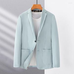 Men's Suits Top Grade Men Dress Coat Fashion Korean Slim Fit High Elastic Mens Blazer Jacket Spring Smart Casual Classic Suit