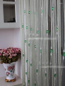 Gardinförsäljning 1 2,8 m exklusiv ljus trådpärlor kristallpärla dörr utanför ingången heminredning
