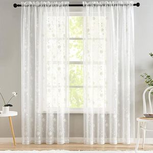 Curtain Fresh And White Embroidered Flowery Rattan Window Screen For Living Room Balcony Partition