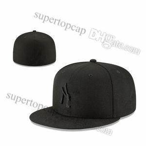 2023 Herren Baseball Voll geschlossene Kappen Sommer Marineblau Brief Knochen Männer Frauen Schwarz Farbe Alle 32 Teams Casual Sport Flat Fitted Hüte „A's“ „New York Mix Farben F24-012