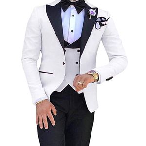Erkeklerin Trailtits Varış Özel Made Fit Fit Damat Giyim Kavur Düğün Takım 3 Parça Set Ceket Pantolon Yelek Yay Kostümü Homme 230224