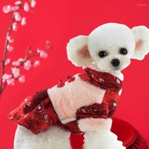 Dog Apparel Fashion Puppy Clothes Festive Windproof Year Winter Vest Dress Costume Pocket Pet Tang For