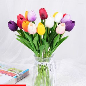 Flores decorativas 10pcs tulip home decor