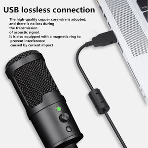 USB Drive-Free Kondenser Mikrofon Dizüstü Bilgisayar Oyunu Ses Konferansı Canlı Yayın Ksong Kayıt Mikrofonu