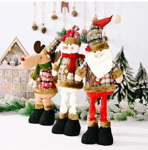 Decorações de Natal Ano 2023 Decoração de Christmas Decoração de Ornamento Recela de neve do Papai Noel Doll Standing Doll Merry