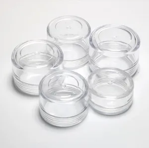 High-end Jars Cosmetic Sample Empty Container 5ML Plastic Round Pot Screw Cap Lid Small Tiny 5G Bottle for Make Up Eye Shadow Nails 1 3 5 10 20 30 Gram