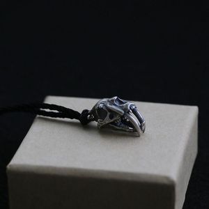 Chains Sterling Silver Necklace Compound Tiger Mythical Beast Hand Hollow Skeleton Pendant Men's Punk JewelryChains