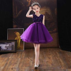 Kız Elbiseleri Çocuk Elbisesi Prenses Yabancı Kız İçin Gelir 2023 Ev sahibi Pengpeng Gazlı Doğum Günü Piyano Performans Korosu İlkbahar ve Yaz W0224