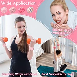 Wrist Spa Washband Microfiber Wrist Wash Towel Band Wristband Scrunchies for Washing Face Absorbent Wrist Sweatband for Women Prevent Liquid from Spilling