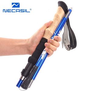 Trekking Poles Carbon Fiber 5 Sektion Ultralight Trekking Poles Walking Stick Trail Running Handing Alpenstock Folding 135cm J230224