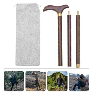 Trekking -Stangen Pole Trekking Wanderrohr Wanderstift Holz Camping Mountaineering Outdoor Tragbare abnehmbare Stangen Stöcke Alpenstock Wood J230224