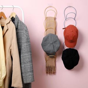 Hängande rack krok väggmontering hatt halsduk rack klädhängare hem dekorativ hylla kappa stansfri organisator tillbehör bild hängande ki