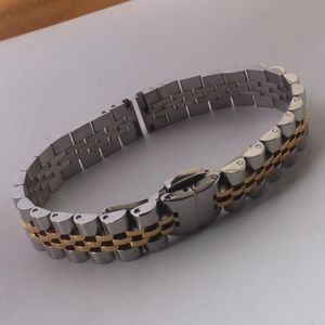 Watch Bands Watchbands Strap Bracelets 12mm 14mm 16mm 18mm 20mm 22mm Silver With Gold Small Width For Ladys Childrens Wrist Watches Band