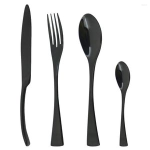 Наборы посуды 4PCS/SET BLACK STUTREARS SET 18/10 нержавеющая сталь -сталь западной вилки.