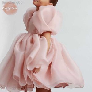 Kızın Elbiseler Bebek Kız Prenses Tutu Elbise Puff Sleeve Bebek Toddle Çocuk Vintage Vestido Düğün Doğum Günü Pageant Çocuk Giysileri 1-10y W0224