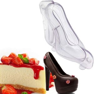 Праздничные поставки Другие вечеринки на высокой каблуке шоколадная плесень 3D -обувь конфеты водонепроницаем