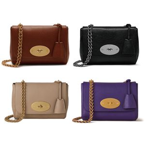 Mulberries Designer Lily Bag Designer axelväskor med kedja kvinnor lyxhandväska brittiska märke äkta lädersäckar crossbody väska på kvällen gwku