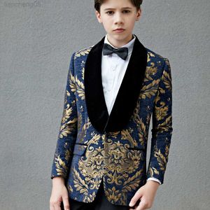 Set di abbigliamento Bambini Ragazzi Bambini Battesimo Matrimonio Prom Abito Neonato Elegante Adolescente Festa Vieni Fiore Ragazzo Completo Cappotto Giacca ospite W0224