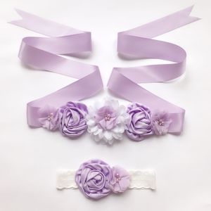 Cinture a catena in vita Bambini Fiori fatti a mano Flower Girls Abiti e parrucchino Baby Crystals Abito da prima comunione Sash 230224