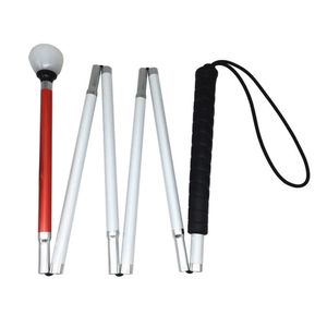 Trekking Poles Black Handle 120 cm 155cm6Section Aluminum Blind CaneReflective Red Folding Walking Stick for Blind People J230224