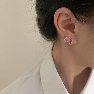 Ohrstecker Trend Vintage Einfache Twist Für Frauen Ohr Knochen 925 Silber Nadel Mode Weibliche Schmuck Zubehör