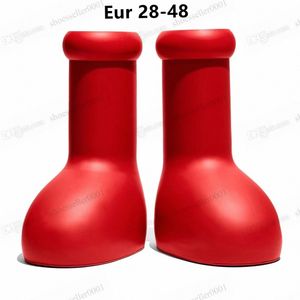 Duży rozmiar msChf Big Red Boot mężczyzn Kobiety Dziewczyna deszczowe buty deszczowe Projektanci dziecięce grube dno bez pośpiechu Rubber Platforma BOOTIE Fashion Astro Boy E J4B3#
