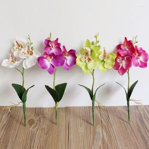 Decorative Flowers Colorful Lifelike Artificial Butterfly Orchid For Diy Bridal Wedding Bouquet Centerpieces Home Flower Decora