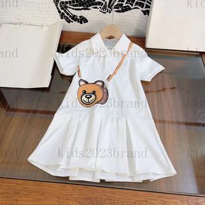 2023SS girls sports dress short sleeve skirt high-end girls polo dresses summer princess dress brand designer kids pleated dress 90-160cm fashion skirts