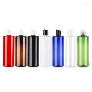 Storage Bottles 500ml X 15 Disc Screw Cap Bottle Empty Cosmetic Shampoo Container Liquid Soap Lotion Plastic Essential Oil