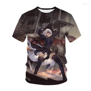 Magliette da uomo gioco estivo game nier automata 3d t-shirt model addita