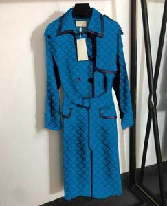 Designer Women's Trench Coats Korean version Långärmad moderock Kvinnor Spring Autumn Windbreaker Plus Size 3XL Mid-Längd Vintage Women's Overrock