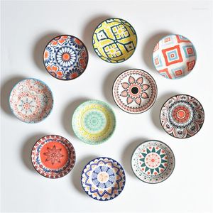 Zestawy naczyń stołowych 4-calowe 4-calowe ceramiczne sos sosowy naczynie musztard marynca nordycka podwozie kolorowy kolor domowy mała porcelana