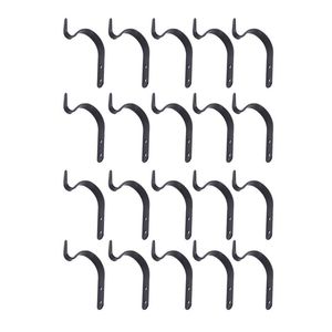 Ganci Rails 20Pcs Appendiabiti da parete Appendiabiti per cappotti rustici montati neri Appendiabiti per cappelli 56 10mm Appeso