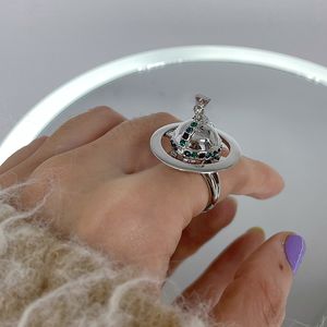 Simpatico anello aperto pianeta 3D da donna con lettera speciale Saturno Anelli da dito regalo per gioielli di moda fidanzata amore