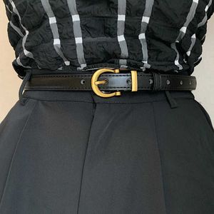 Belts DINISITON 2022 Women Belt Genuine Cowhide Leather Girdle Luxury Brand High Quality Thin Belts Female Jeans Windbreaker Waistband Z0223