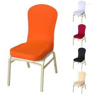 Крышка стула с твердым цветом упругих банкетных стульев Гибкие растягиваемые растягиваемые растягиваемые большие спандекс для ELS