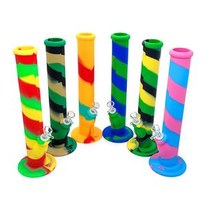 Silikonvattenr￶rspappningar Silikon bongs glas bongs oljerigg med glassk￥l r￶k tillbeh￶r