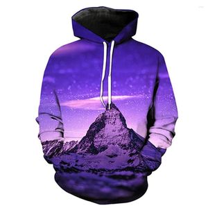 Herren Hoodies CNUUIKOOEK Sweatshirts 3D Iceberg Bedruckter Taschenpullover Hoody Fashion Hooded