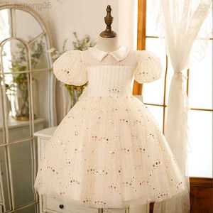 Girl's Dresses Korean Baby Dress Girl 1st Birthday Dress For Baby Girl Star Sequins Elegant Princess Dresses Infant Party Christening Gown W0224