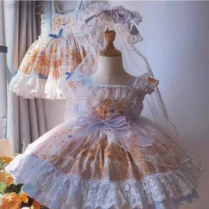 Girl's Dresses Luxurious Children Dresses for Eid Girl Princess Lolita Ball Gown Infant Birthday Party Dresses Children Boutique Clothes W0224