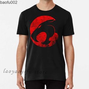 Herr t-shirts coola åska katter t shirt thundercats lejon katt åsktecknad anime toppar vintage manga grafiska tshirts ropa hombre skjortor w0224