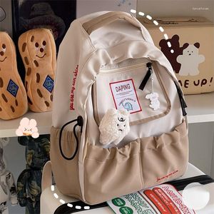 School Bags 2023 Cute Large Capacity Women Backpack Female Schoolbag College Laptop Backpacks Kawaii Girl Candy Color Travel Book