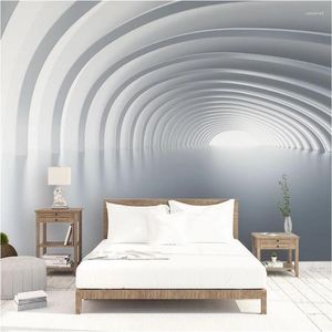 Tapety niestandardowe Po Tapeta 3D Space Extension Mural Nowoczesny salon sypialnia papiery tła Decor Home Decor