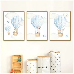 Nursery print art decor paintings canvas livingroom Wall pictures for girls baby boy decoration bedroom poster animal Elephant Woo