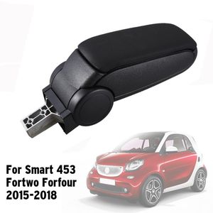 Organizator samochodu Skórzany podłokietnik do inteligentnego 453 FortWo forfour 2023-2023 Wewnętrzne akcesoria Czarne