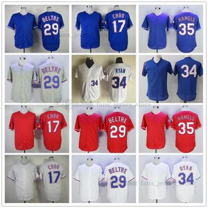 Винтажные бейсбольные майки 17 Shin-soo Choo 29 Adrian Beltre 34 Nolan Ryan 35 Cole Hamels Blank Blank Sport Sale