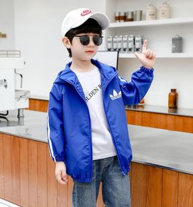 blue kids designer jacket windbreaker baby boy spring outdoor sport jackets hooded children coat