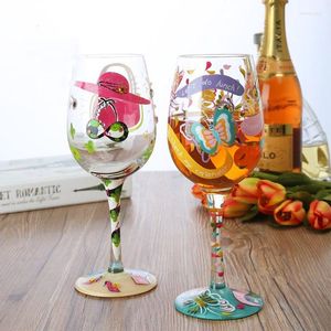 ワイングラスカラフルなマグマルチカラークリスタルレッドガラスゴブレットバースデープレゼントウェディングサプライグラス1ピース