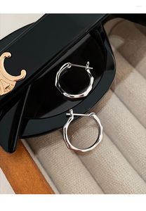 Choker Earring Premium Sense Plain Ring Stud Circle Sterling Silver Needle Irregular Cool Female