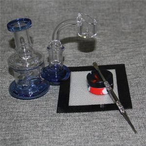 Narghilè da 4,5 pollici Tubi da bong in vetro Heady Mini Bong Dab Rigs Small Bubbler Beaker Recycler Oil Rig con banger al quarzo da 4 mm 14 mm o ciotola per fumatori